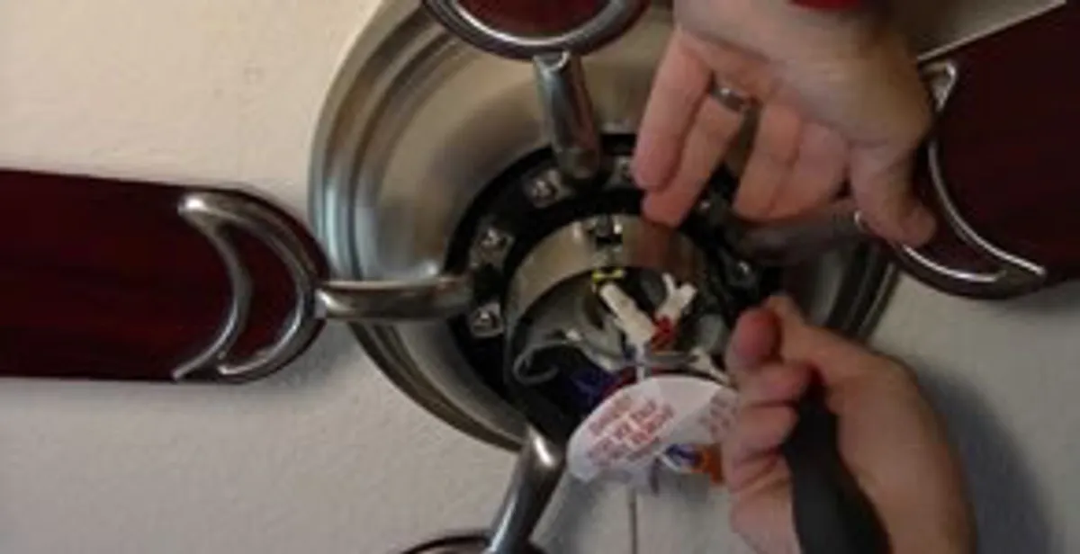 Ceiling fan installation with electrical wiring and mounting by professional electrician in Savannah, GA