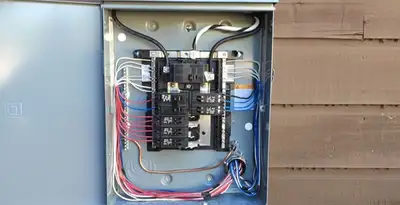 electrical panel upgrade service featuring newly installed electrical panel wired by licensed electricians in Savannah, GA