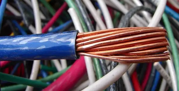 electrical wiring services showing exposed copper conductors and cable preparation in Savannah, GA