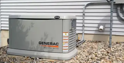generator installation service featuring outdoor standby generator setup by licensed electricians in Savannah, GA