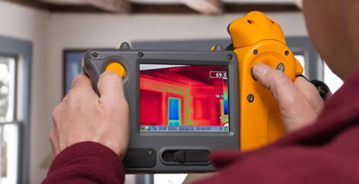 home energy audit service capturing thermal readings to analyze insulation and electrical efficiency in Savannah, GA