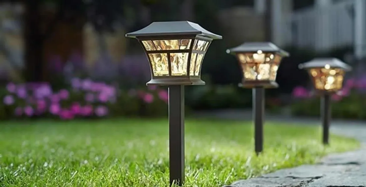 landscape lighting installation services with professionally installed pathway lights in Savannah, GA