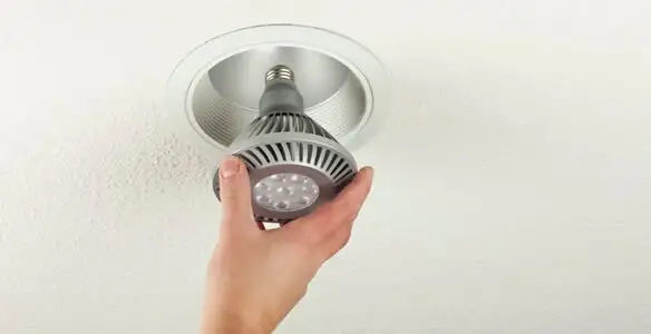lighting installation service featuring recessed ceiling light installed by licensed professionals in Savannah, GA