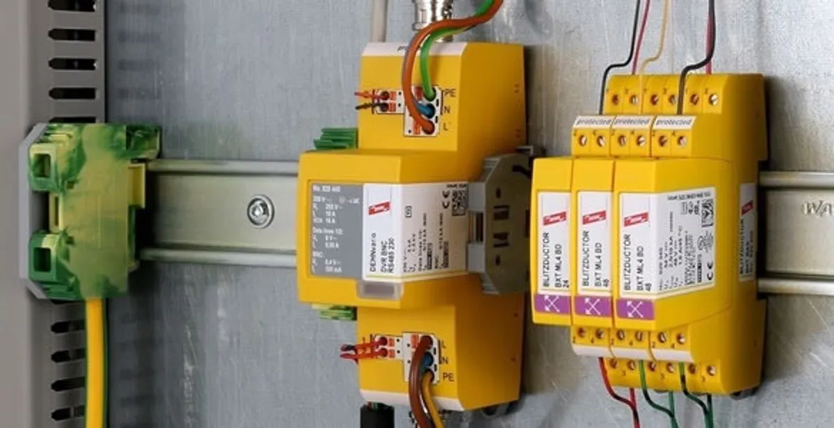 lightning surge protection system with surge suppressors installed by electrical service professionals in Savannah, GA