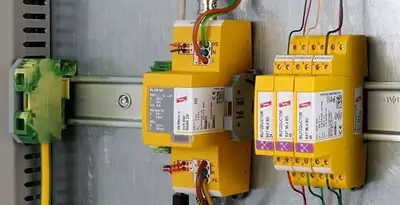 lightning surge protection system with surge suppressors installed by electrical service professionals in Savannah, GA