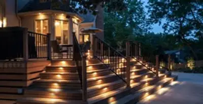 Residential electrician installing outdoor lighting for home safety in Savannah, GA