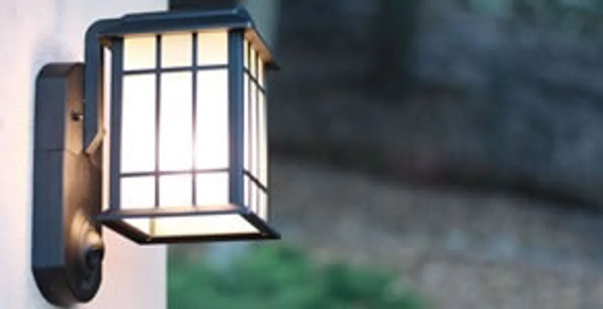security light installation services with professionally mounted exterior wall light in Savannah, GA