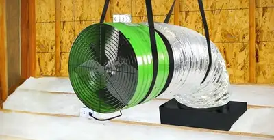 whole house fan installation services with professionally mounted ventilation fan system in Savannah, GA